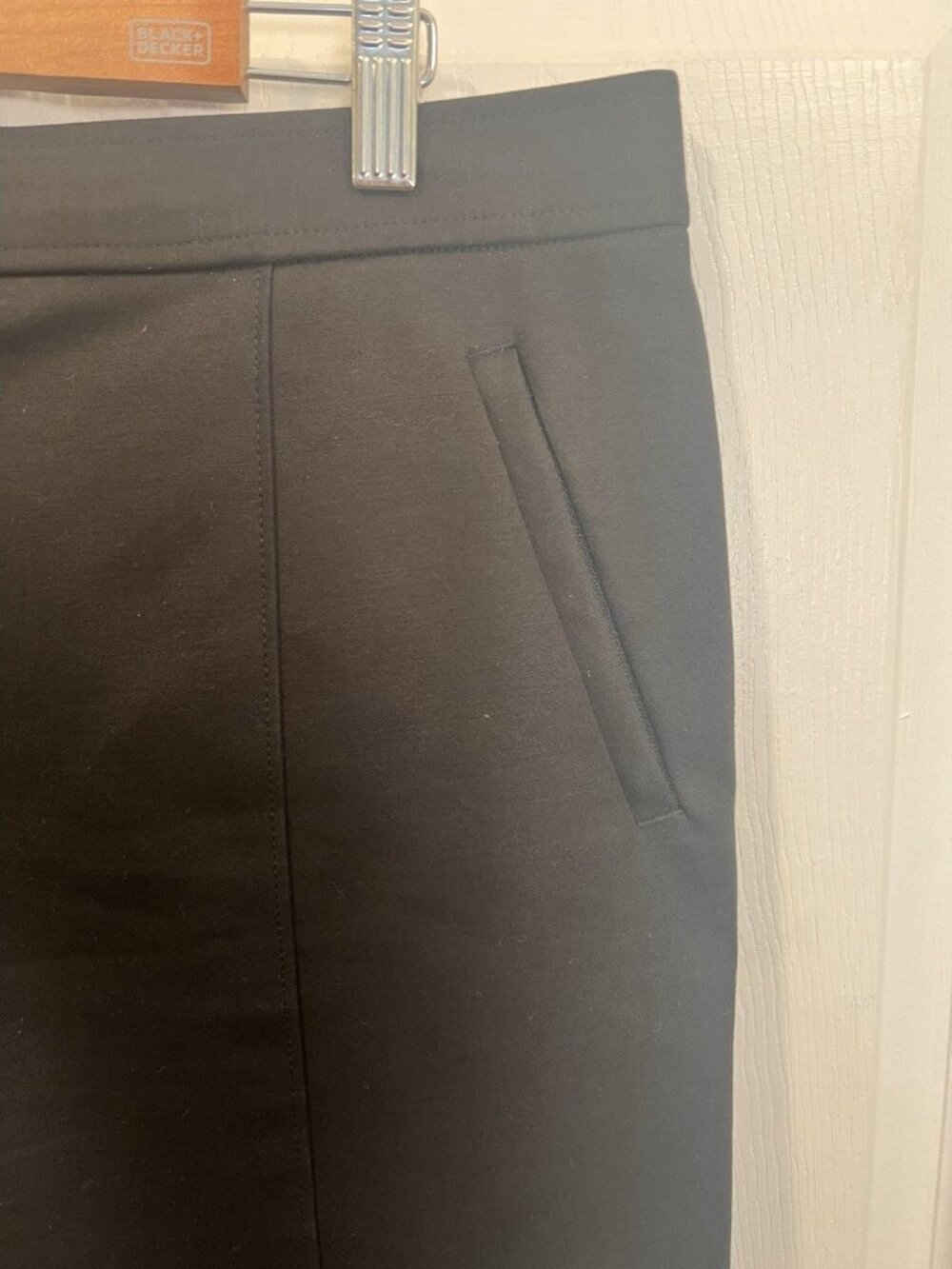 Tory Burch Black Tailored Dress Pants Size 14 Straight Leg Cotton Blend Career - Picture 4 of 11